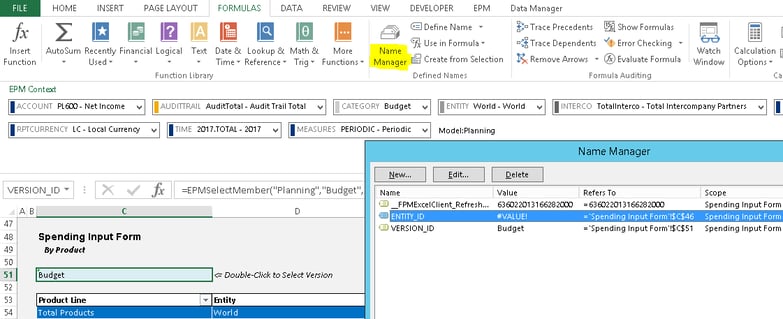 Native Excel Features with BPC