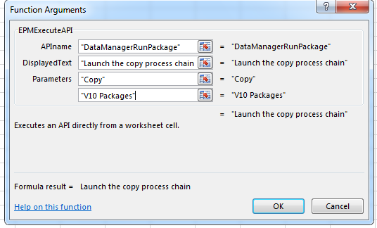 EPMExecuteAPI dialog box